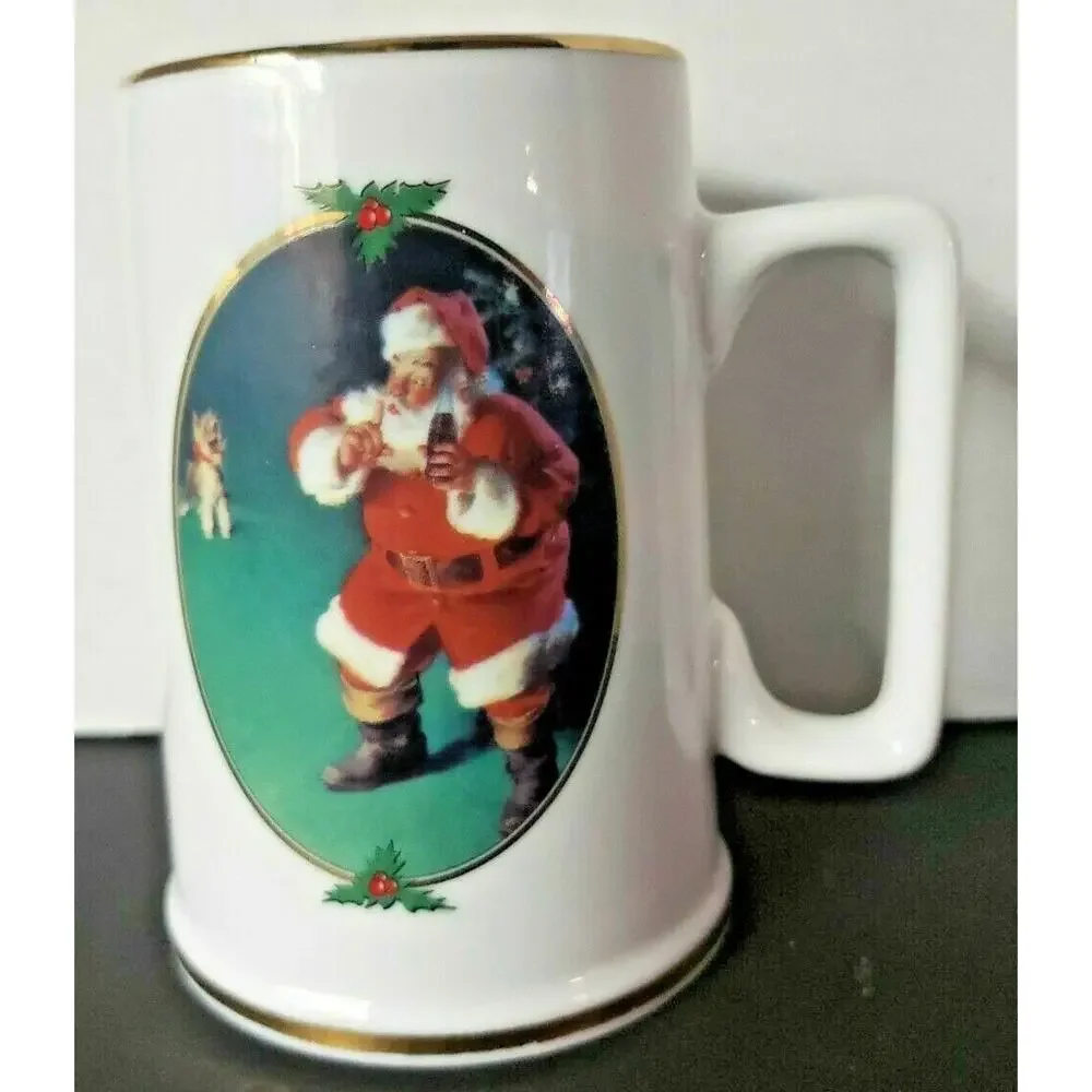 Vtg 1996 Coca Cola‎ Collector Edition Santa When Friends Drop In Coffee Mug Coke